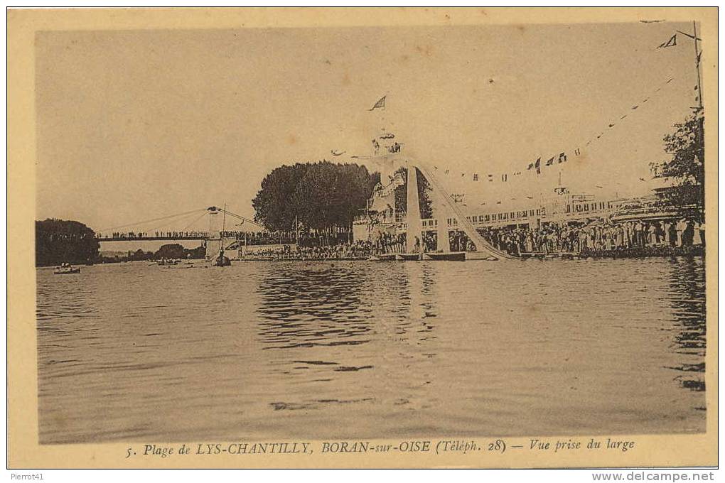 BORAN SUR OISE - Plage De LYS-CHANTILLY - Vue Prise Du Large - Boran-sur-Oise