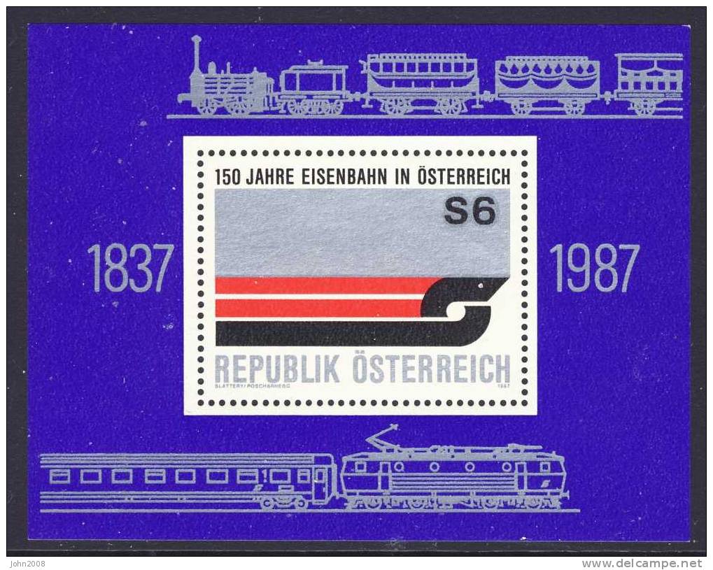 Österreich / Austria 1987 : Mi. Block 9*** - Eisenbahn / Railroad - Blokken & Velletjes