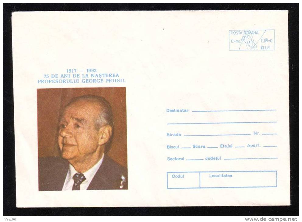 ACADEM.GRIGORE MOISIL MATHEMATICIAN , PHYSICIEN 1 COVER STATIONERY 1992 ROMANIA. - Computers