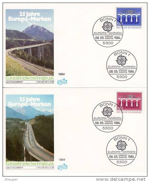 GERMANY  EUROPA CEPT 1984 FDC - 1984