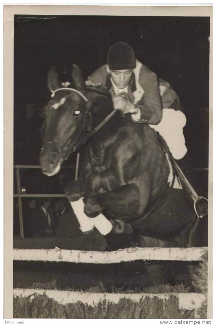 P 297 - PHOTO - Voici Le Chevalier D'ORGEIX Sautant Un Obstacle -1951 - Voir Description - - Equitation