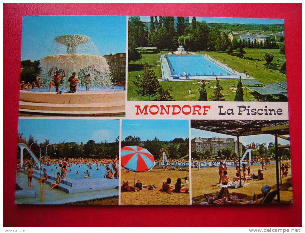 CPM  LUXEMBOURG -MONDORF LES BAINS -LA PISCINE-MULTI-VUES  -PHOTO RECTO VERSO - Mondorf-les-Bains