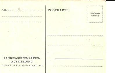 Saar123/ Mi.Nr. 342, Ersttag, Maximumkarte Zum Tag Der Briefmarke 1953 - Cartoline Maximum