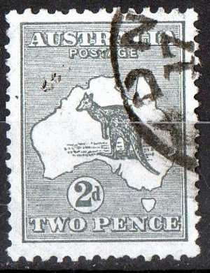 Australia 1915 2d Grey Kangaroo 3rd Watermark (Wmk 10) Used - Actual Stamp - Sydney - SG35 - Gebraucht