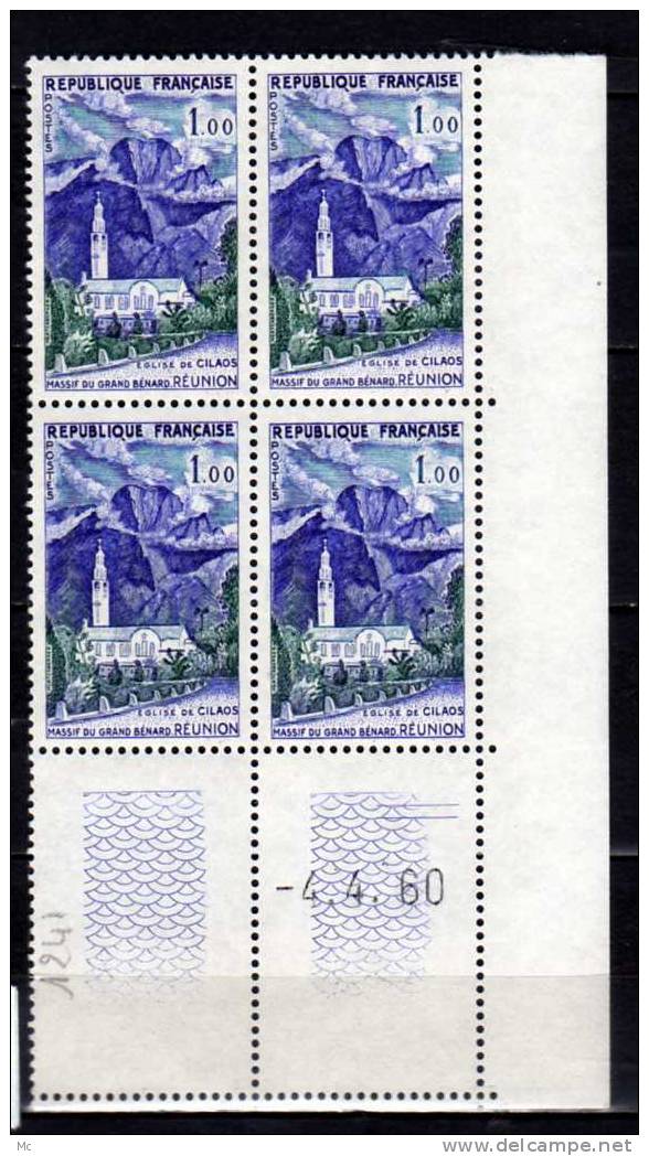 Bloc De 4 Coin Daté N° 1241 Luxe ** 4/4/60 - 1960-1969