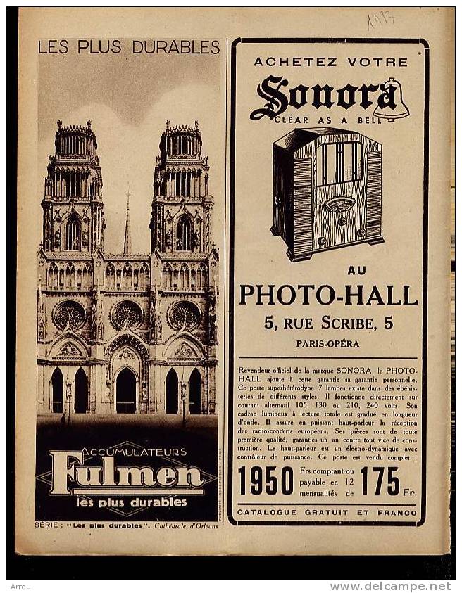 Pub De 1933 – Batterie FULMEN - - Advertising