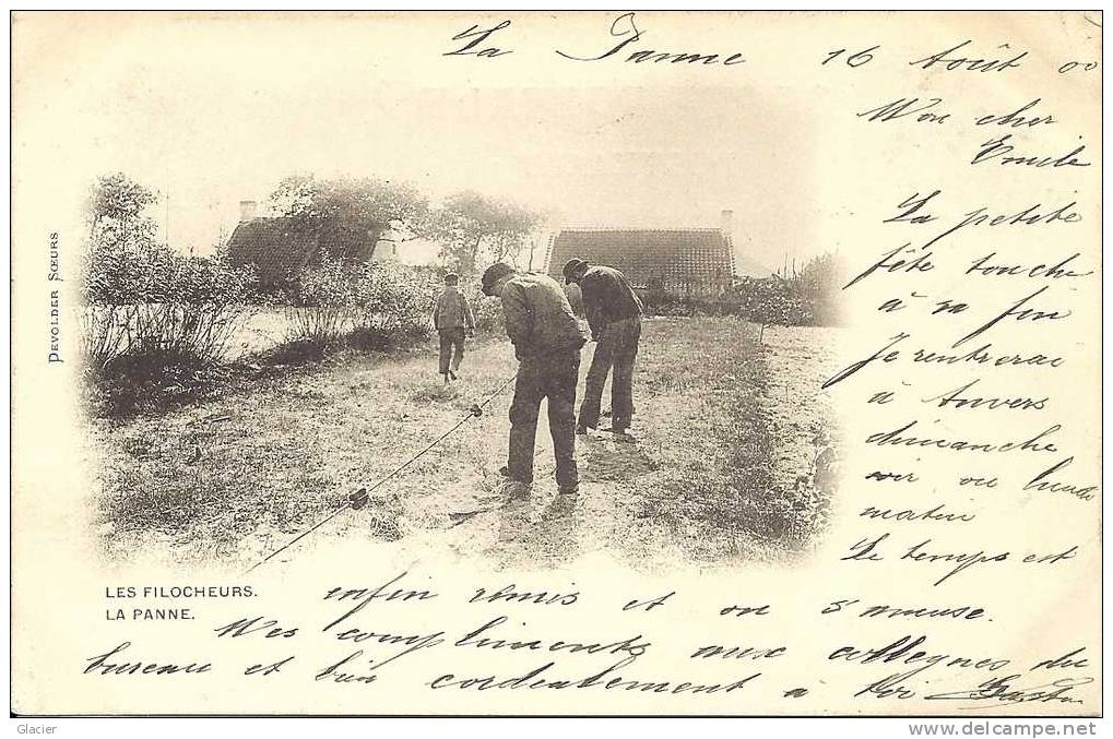 LA PANNE - Les Filocheurs - Nettenherstellers - Uitg. Devolder Soeurs - De Panne