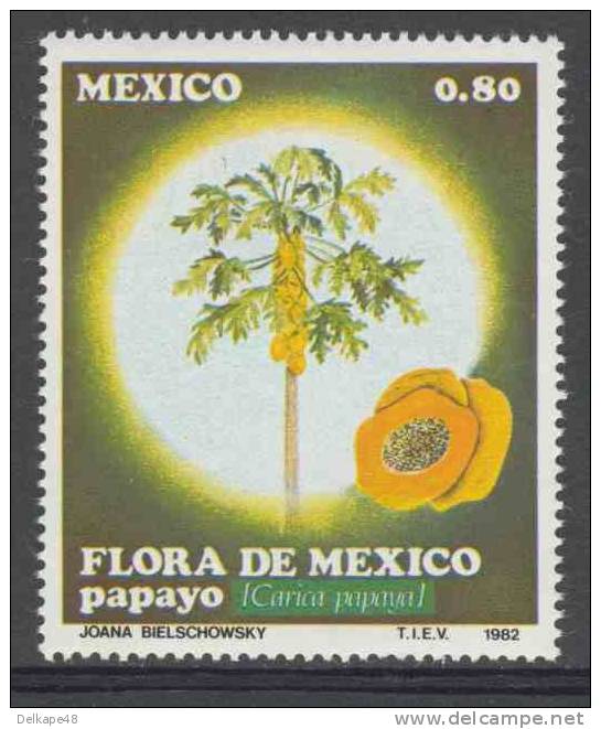 Mexico 1982 Mi 1835 Sc 1288 ** Carica Papaya: Pawpaw / Papaye / Papaja / Papayo / Mamón - Mexican Flora - Fruit