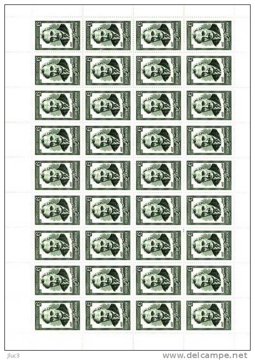 FC4899 - URSS 1982 - La  Belle  FEUILLE  Entière  Neuve**  De 30 TIMBRES  N° 4899 (YT) - Les 100 ANS De Georgi Dimitriov - Full Sheets