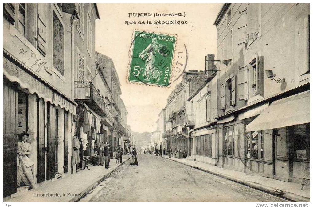 CPA - 47 - FUMEL - Rue De La République - 040 - Autres & Non Classés