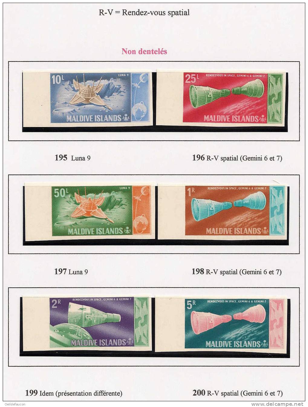 MALDIVES - Yvert - 195/200** Non Dentelés - América Del Sur