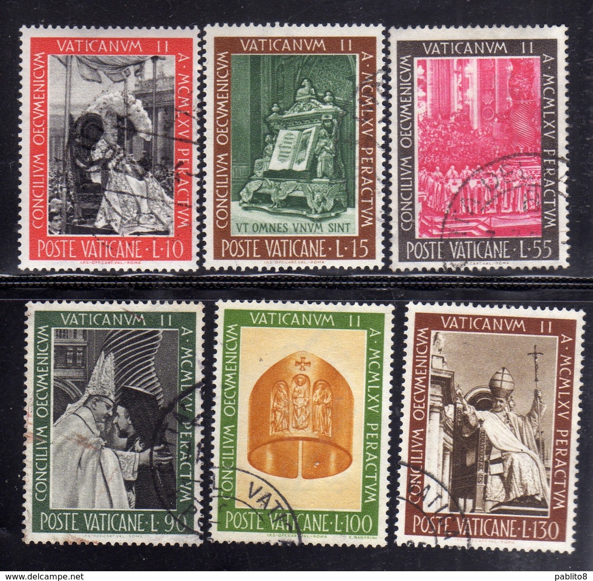 CITTÀ DEL VATICANO VATICAN VATIKAN 1966 CONCILIO ECUMENICO ECUMENICAL COUNCIL SERIE COMPLETA COMPLETE SET USATA USED - Used Stamps