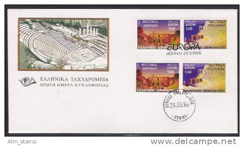 1998 Gréce Griechenland  FDC   Mi. 1978-9 A+C Europa - 1998