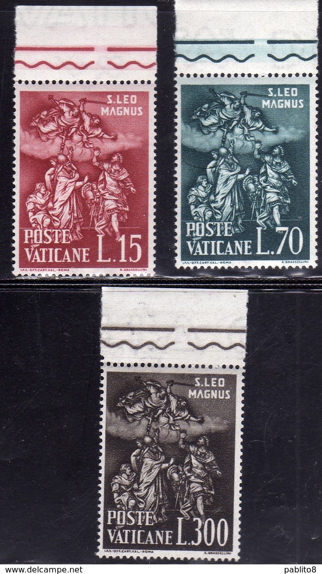 CITTÀ DEL VATICANO VATICAN VATIKAN 1961 S. SAN ST. LEONE MAGNO SERIE COMPLETA COMPLETE SET MNH - Unused Stamps