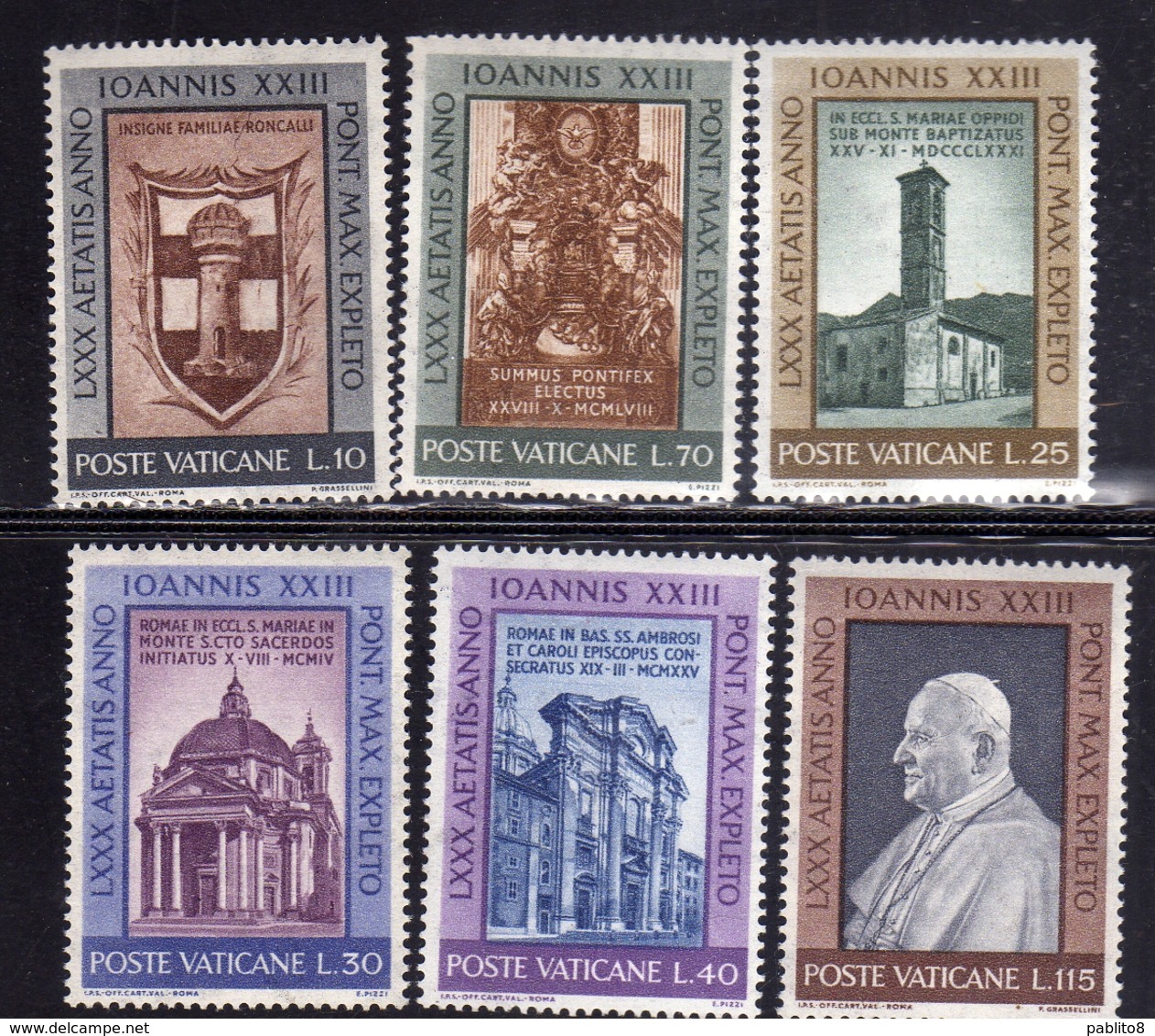 CITTÀ DEL VATICANO VATIKAN VATICAN 1961 GENETLIACO COMPLEANNO BIRTHDAY DEL PAPA POPE SERIE COMPLETA COMPLETE SET MNH - Unused Stamps