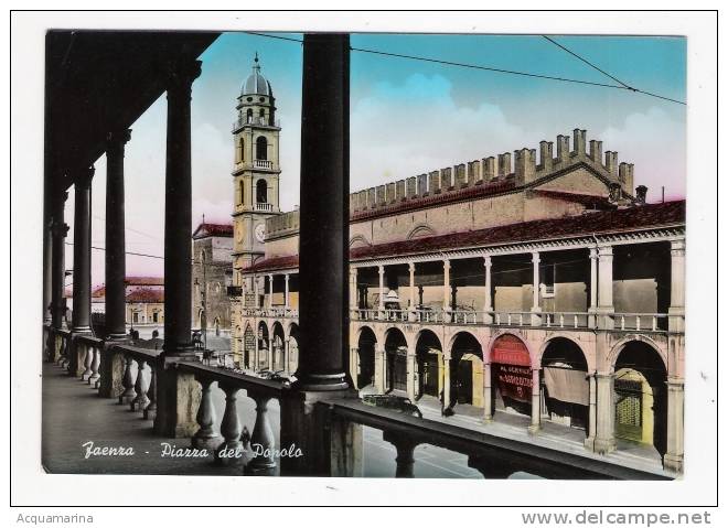 FAENZA - Piazza Del Popolo - Cartolina FG BR V 1959 - Faenza