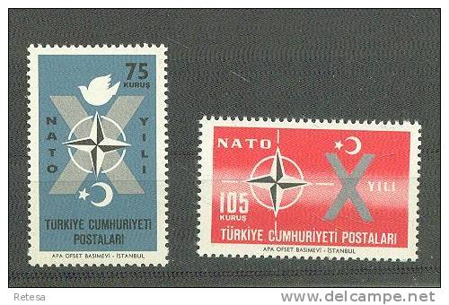 TURKIJE  10 JAAR  NATO   1962 ** - NAVO