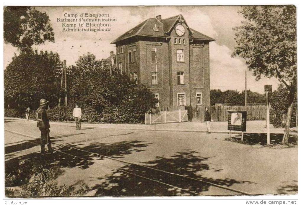 Oude Postkaart Kamp Van - Camp D´ Elsenborn Administratiegebouw, Batiment D'administration (pk1625) - Elsenborn (camp)