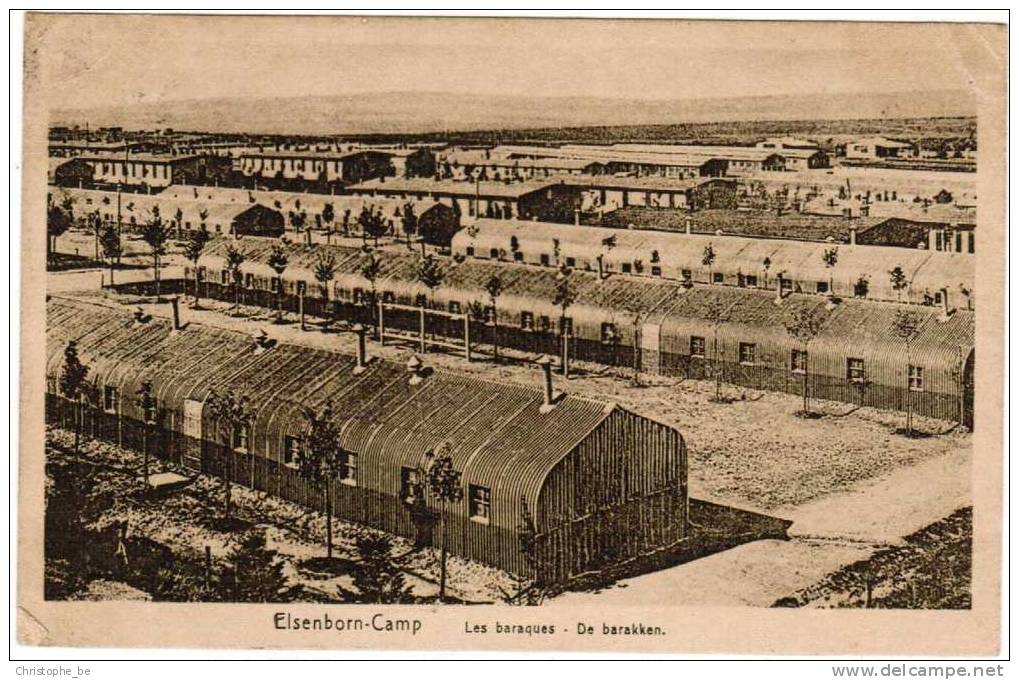 Oude Postkaart Kamp Van - Camp D´ Elsenborn De Barakken, Les Baraques (pk1626) - Elsenborn (Kamp)
