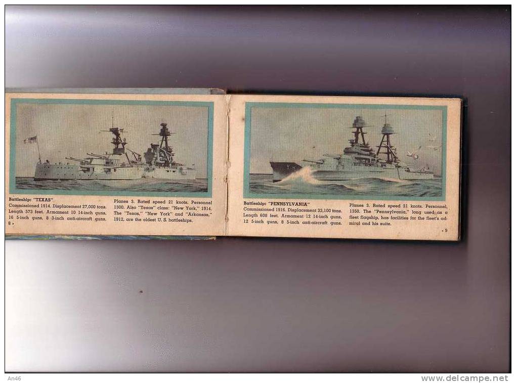 LIBRETTO BOOKLET LITTLE BOOK BUCH 54 ACTION PICTURES OF U.S NAVY SHIPS AND PLANES COPIRIGHT 1942  ORIGINALE D´EPOCA 100% - Altri & Non Classificati