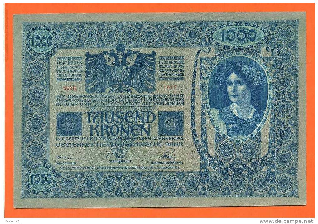 Billet De 1000 TAUSEN KRONER Austro Hongrois 1902   - Voir 2 Scans - Autriche