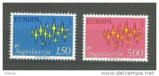 YOUGOSLAVIE   EUROPA ZEGELS  1972 ** - 1972