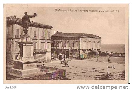 GIULIANOVA ( TERAMO ) PIAZZA BELVEDERE - MONUMENTO A V. EMANUELE II - 1923 - Teramo