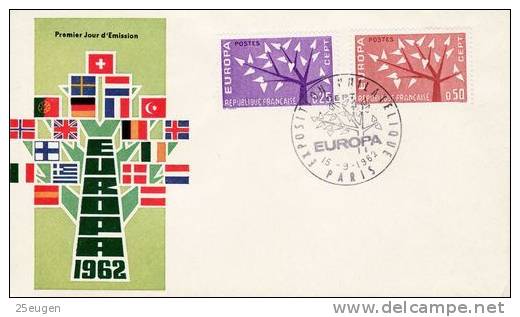 FRANCE 1962 EUROPA CEPT FDC - 1962