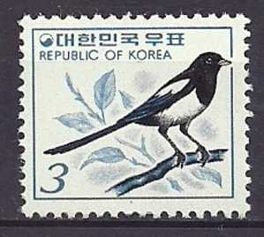 South Korea 1977 Birds Oiseaux  Aves Magpie MNH - Autres & Non Classés