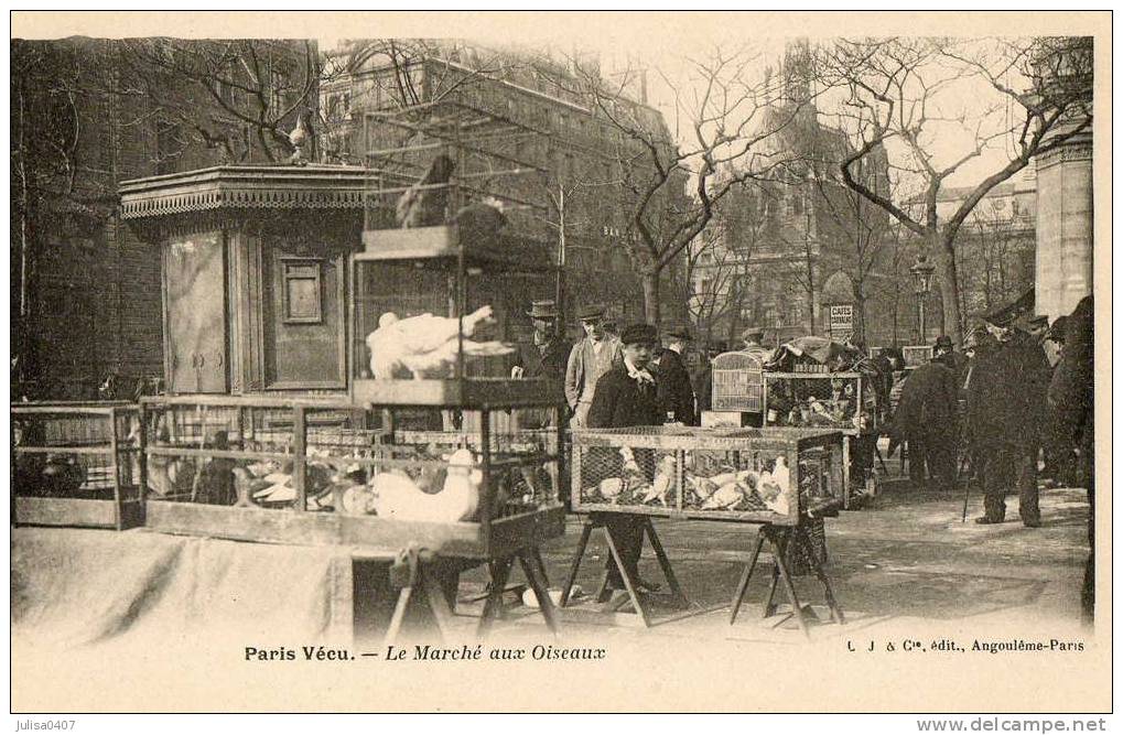 PARIS (75) Paris Vecu Marché Aux Oiseaux Belle Animation - Petits Métiers à Paris