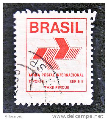 BRESIL  -  Tarif Postal International  Serie B  -   Oblitéré - Portomarken