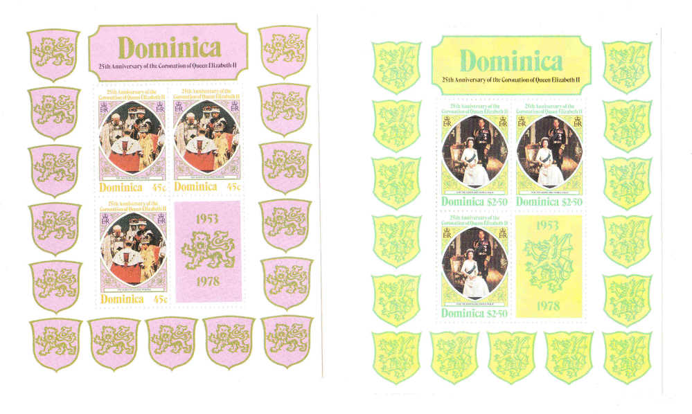 Dominica 1978 Coronation Of QE II Sheet MNH 2 Scans - Dominique (1978-...)