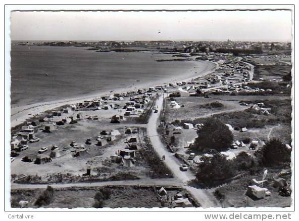 CPSM EN AVION AU DESSUS DE SAINT-JULIEN (Morbihan) QUIBERON PLAGE CAMPING SAUVAGE - Quiberon