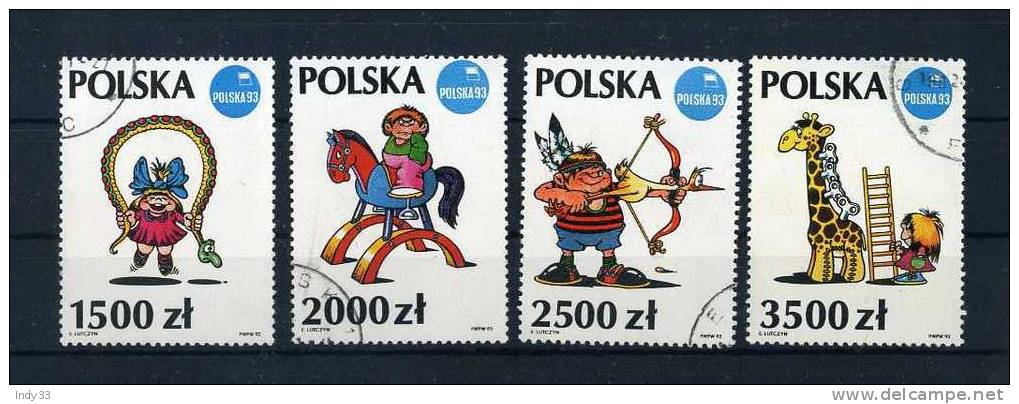 - POLOGNE . TIMBRES DE 1992 OBLITERES AVEC GOMME - Used Stamps