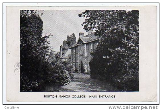 CPSM 1953 : BURTON MANOR COLLEGE, MAIN ENTRANCE. Chester Cheshire Neston - Chester