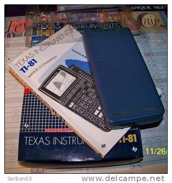 CALCULATRICE TEXAS INSTRUMENTS TI-81 REPRESENTATIONS GRAPHIQUES ZOOM ET TRACE MATRICE CALCULS STATISTIQUES - SANS PILES - Dictionnaires