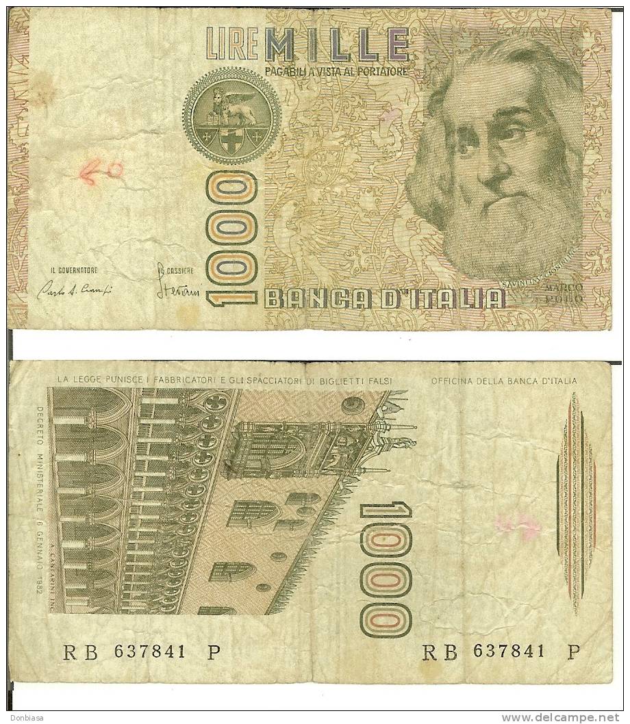 1.000 Lire Marco Polo 1983 - Lettera B - 1000 Liras