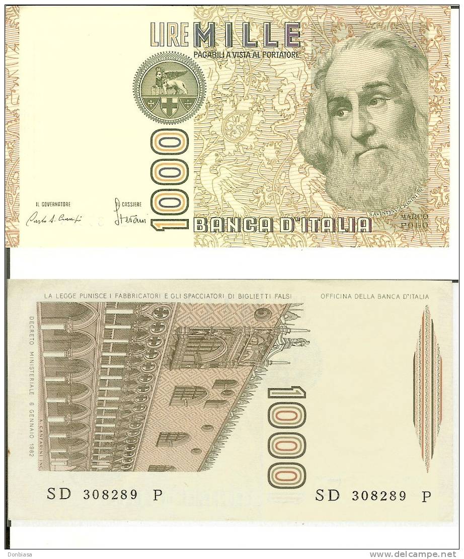 1.000 Lire Marco Polo 1985 - Lettera D (qFDS) - 1000 Lire