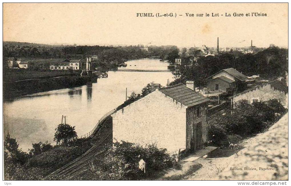 CPA - 47 - FUMEL - Vue Sur Le Lot - La Gare Et L'Usine - 044 - Autres & Non Classés