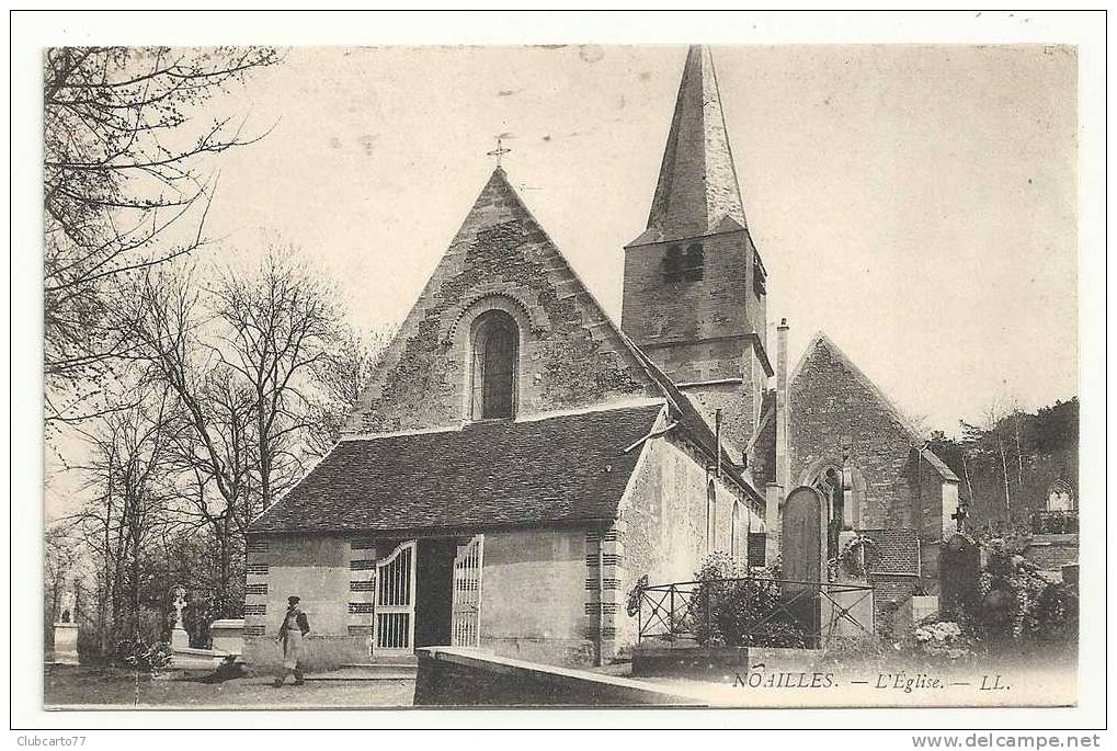 Noailles (60) : L´église Env 1910 (animée). - Noailles