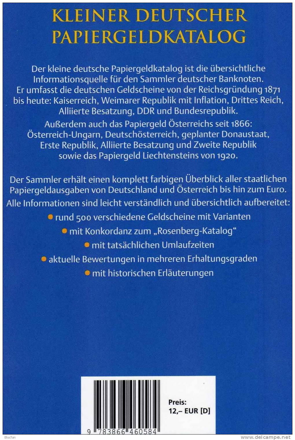 Banknoten Katalog Deutschland 2011 neu 12&euro; für Papiergeld neue Auflage EURO-Banknoten Grabowski Battenberg Verlag