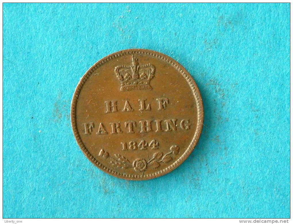 1844 - HALF FARTHING / KM 738 ( Voor Details - Zie Foto ) ! - A. 1/4 - 1/3 - 1/2 Farthing