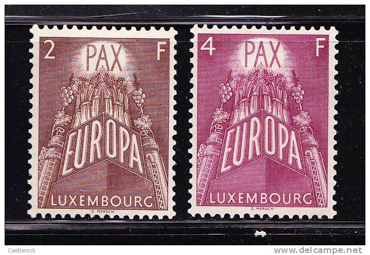 T)1957,LUXEMBOURG,SCN 329,331,UNITED EUROPE,MLH,PERF.12 ½ X12,CV 40.- - Nuovi