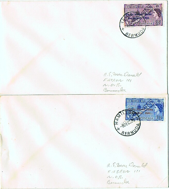 1953 Three Powers Talks Sc 164-5  On Separate FDCs - Bermudes