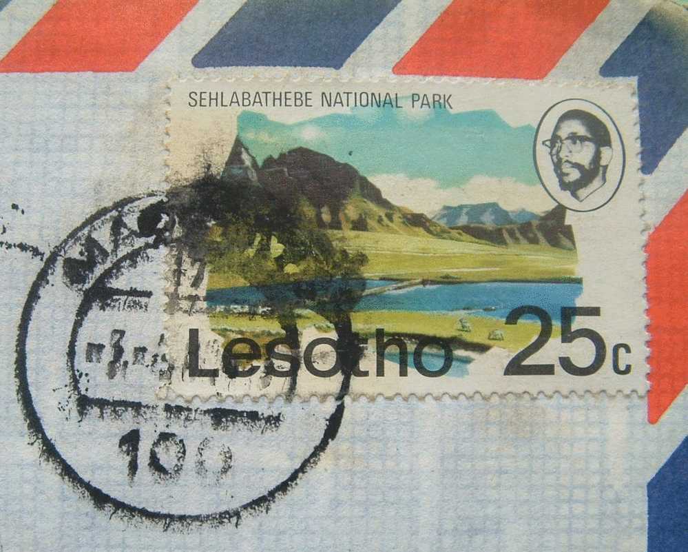 Lesotho 1980 Cover To England UK - Tourism - Sehlabathebe National Park - Lake Mountains - Lesotho (1966-...)