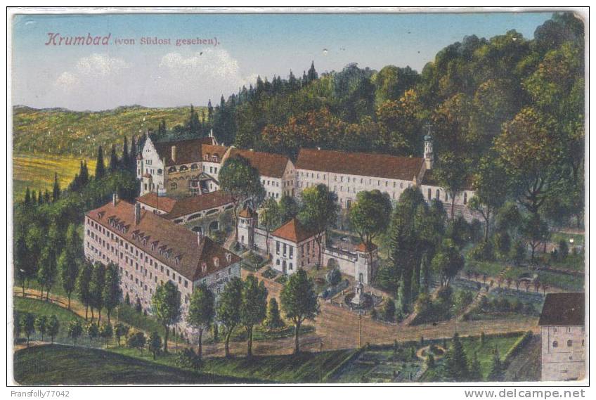 GERMANY - KRUMBAD - Von Sudost Geschen - BIRDSEYE - 1915 - Krumbach