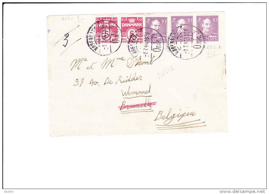 21/501     BRIEF  1946   POUR  BELGIQUE - Brieven En Documenten