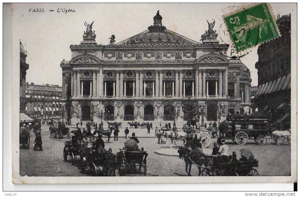 Fiacres Et Voitures  Anciennes Paris L'opéra - Taxis & Fiacres