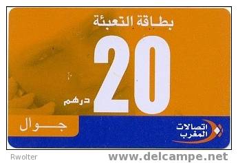 @+ Carte Jawal - Femme Orange Et Bleue - 20 - Maroc