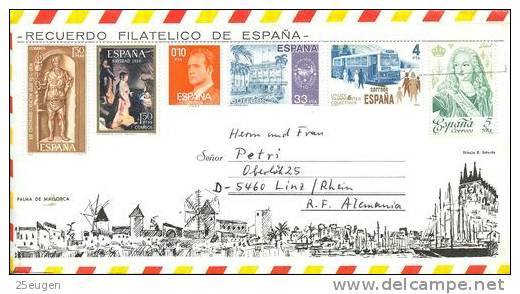 SPAIN 1974 COVER SENT TO GERMANY - Moulins